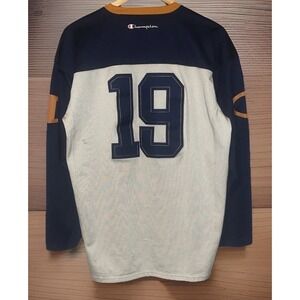 Champion Football‎ Jersey Shirt Men's L (44) Heavyweight Long Sleeve #19 Cotton